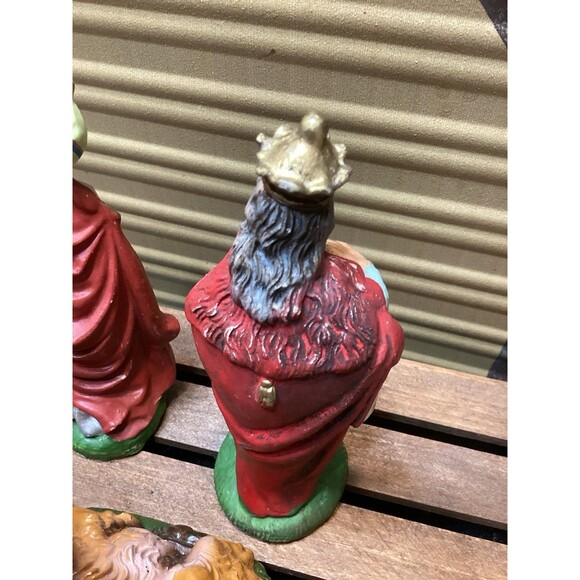 Italy Nativity COW/OX & Wisemen Paper Mache Composite Figure Replacement Vintage - Picture 6 of 14